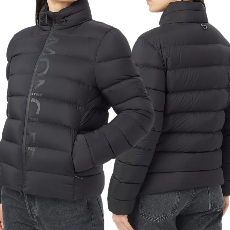 MONCLER☆CERCES ZIP サイドロゴ ダウンジャケット BLACK