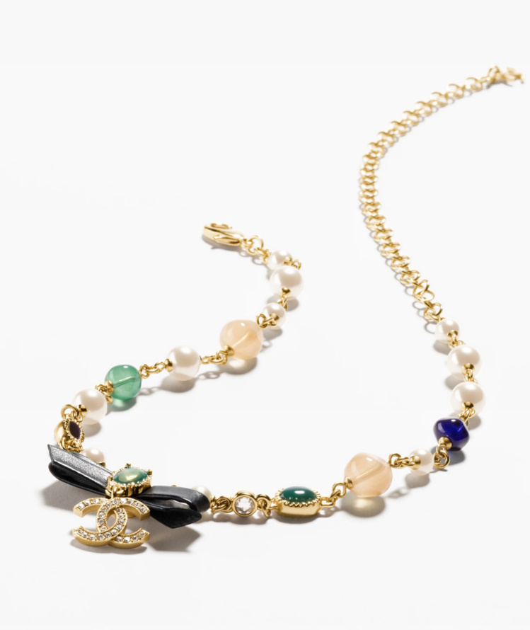 カラフルビジューにリボン♡【CHANEL】《24A》チョーカー