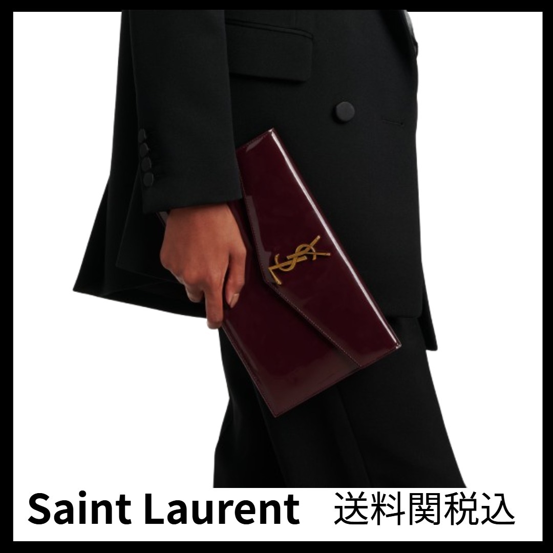 送料関税込★Saint Laurent★アップタウンパテンクラッチバッグ