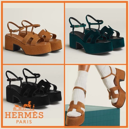 【HERMES】大人気！サンダル ジャム 厚底 足長美脚 フェミニン