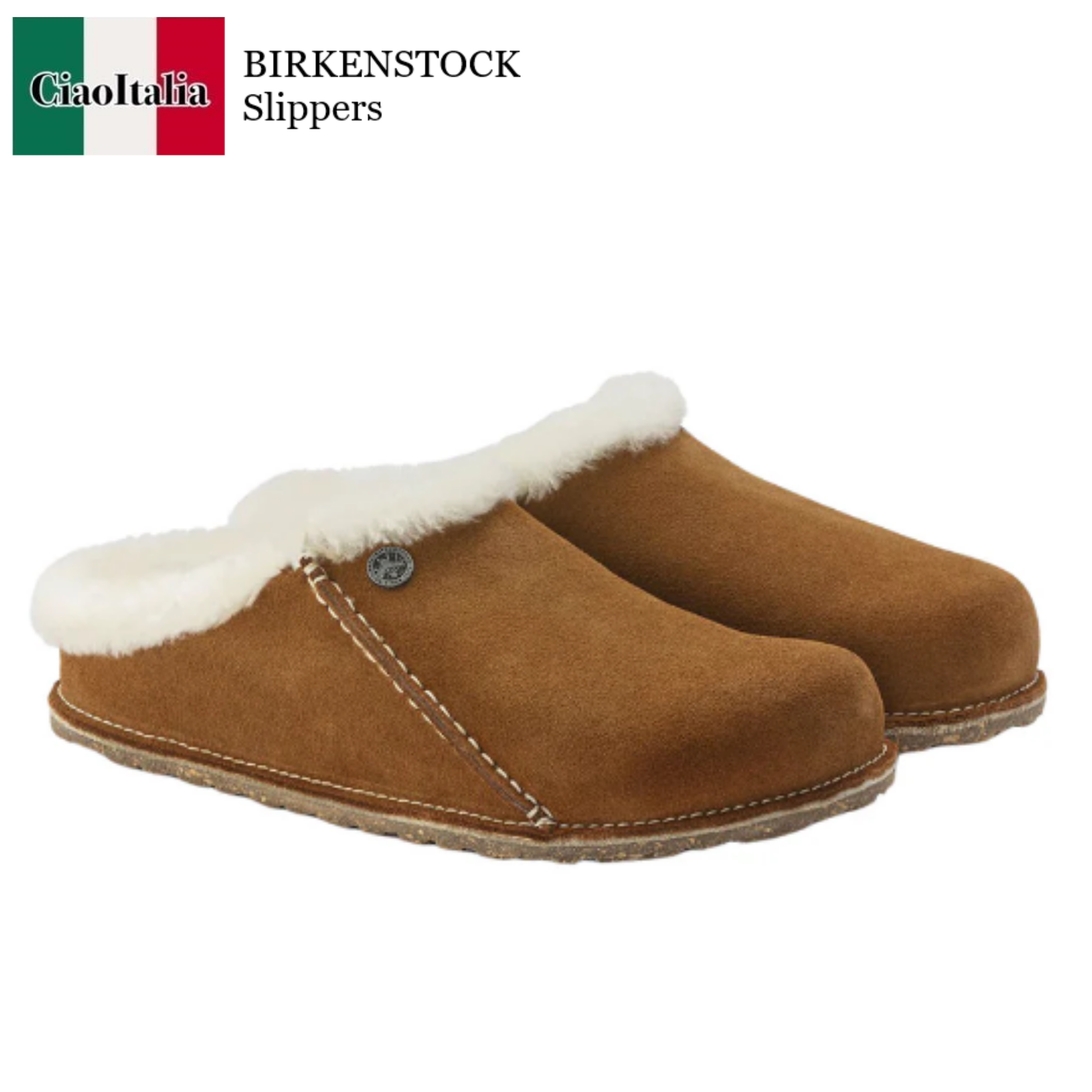 サンダル・ミュール Birkenstock Slipper Zermatt In Pelle Scamosciata