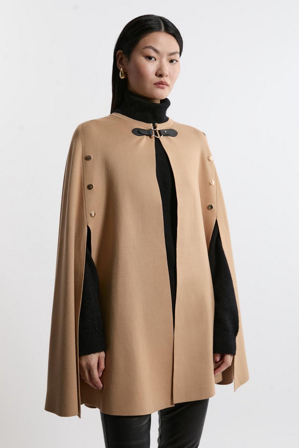 日本未入荷★Karen Millen ノーカラーニットケープ 日本未入荷☆Karen Millen ノーカラー無地ニットケープ