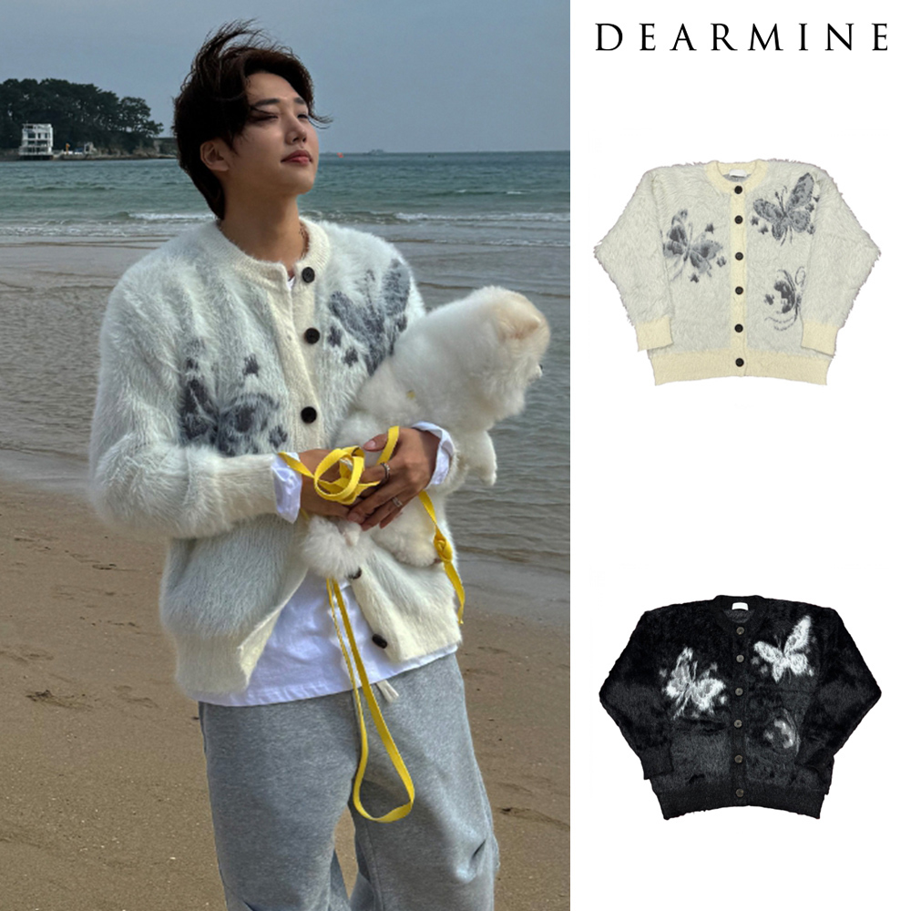 【DEARMINE】Butterfly Angora Cardigan