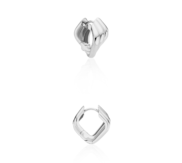 正規品【HYERES LOR】Triple Square Volumn Earring / ピアス HYÈRES LOR (イエールロール ) - トリプルシルバースクエア