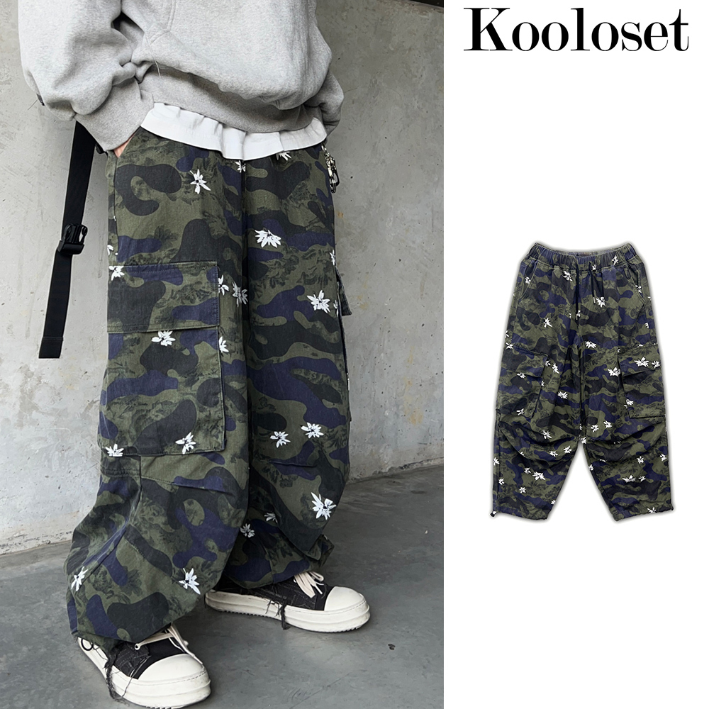 【KOOLOSET】Flower Camo Cargo Pants