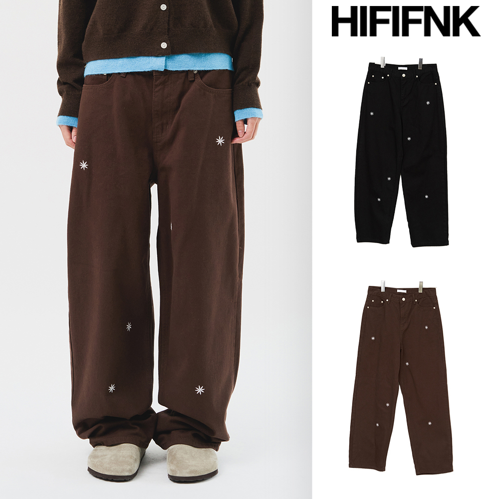 【HI FI FNK】Ked Embroidery Cotton Pants