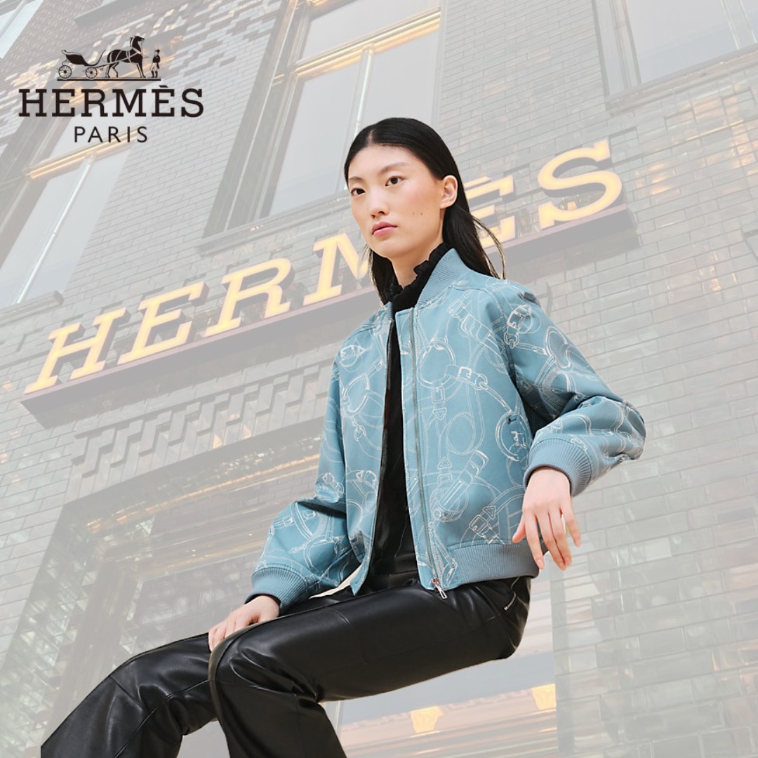 【裏側も◎】HERMES Eperon d'Or Finesseボンバージャケット