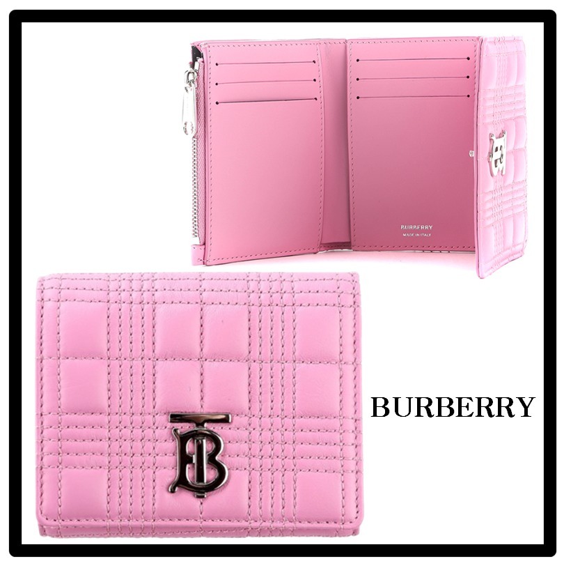 ☆関税込☆BURBERRY★TBロゴ 小銭入れ付き 二つ折り財布★