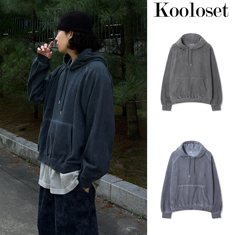 【KOOLOSET】Vintage Luna Washed Damage Hood