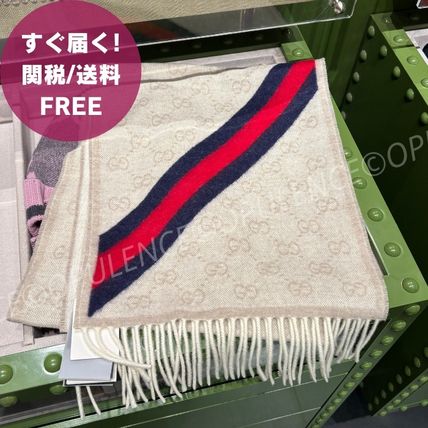 ベージュ系 GUCCI(グッチ) マフラー(メンズ) - 海外通販のBUYMA