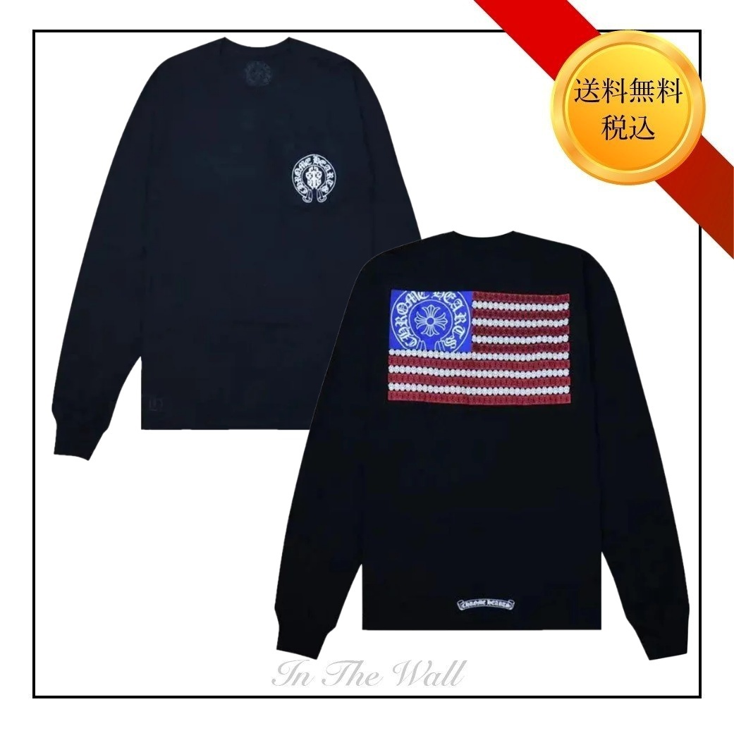【CHROME HEARTS】USA フラッグポケット ロングスリーブ