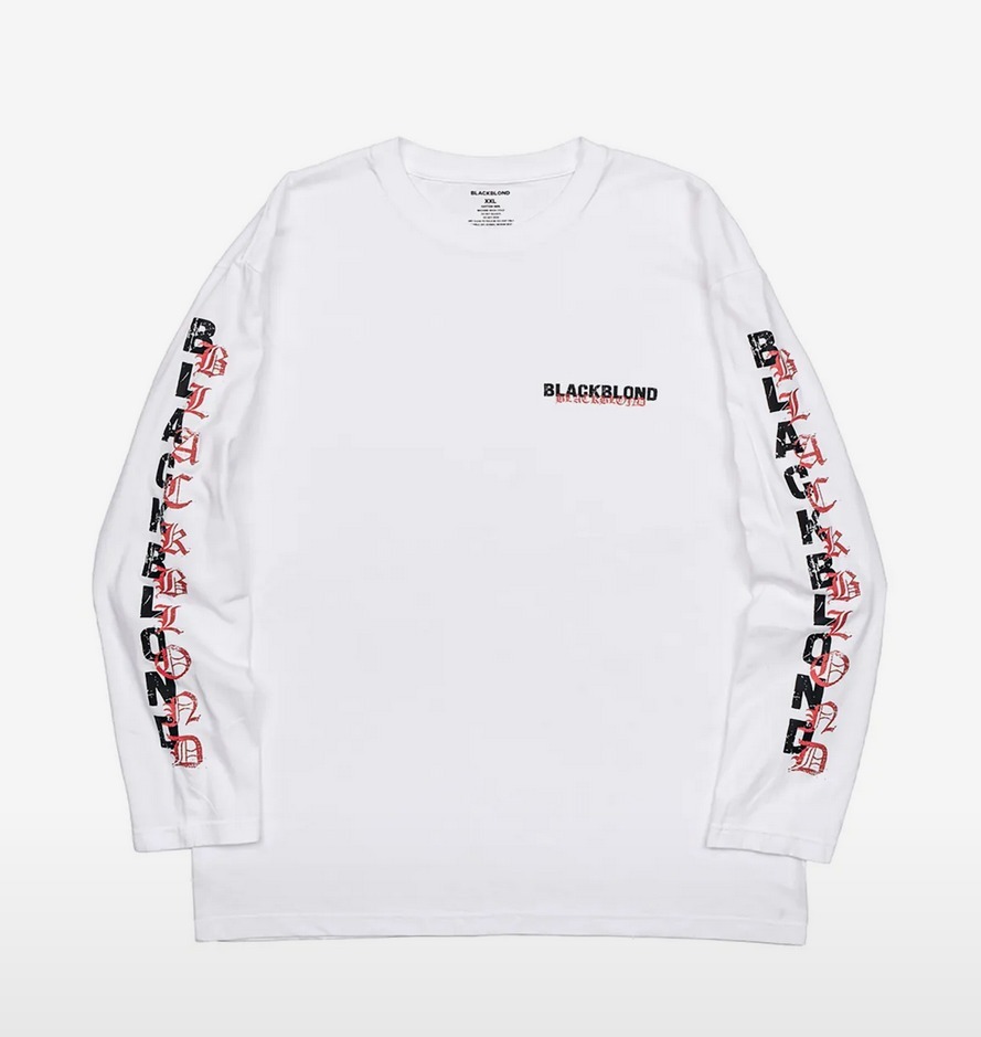Tシャツ・カットソー BLACKBLOND Bibbidi overlap logo long sleeve t-shirt white 24