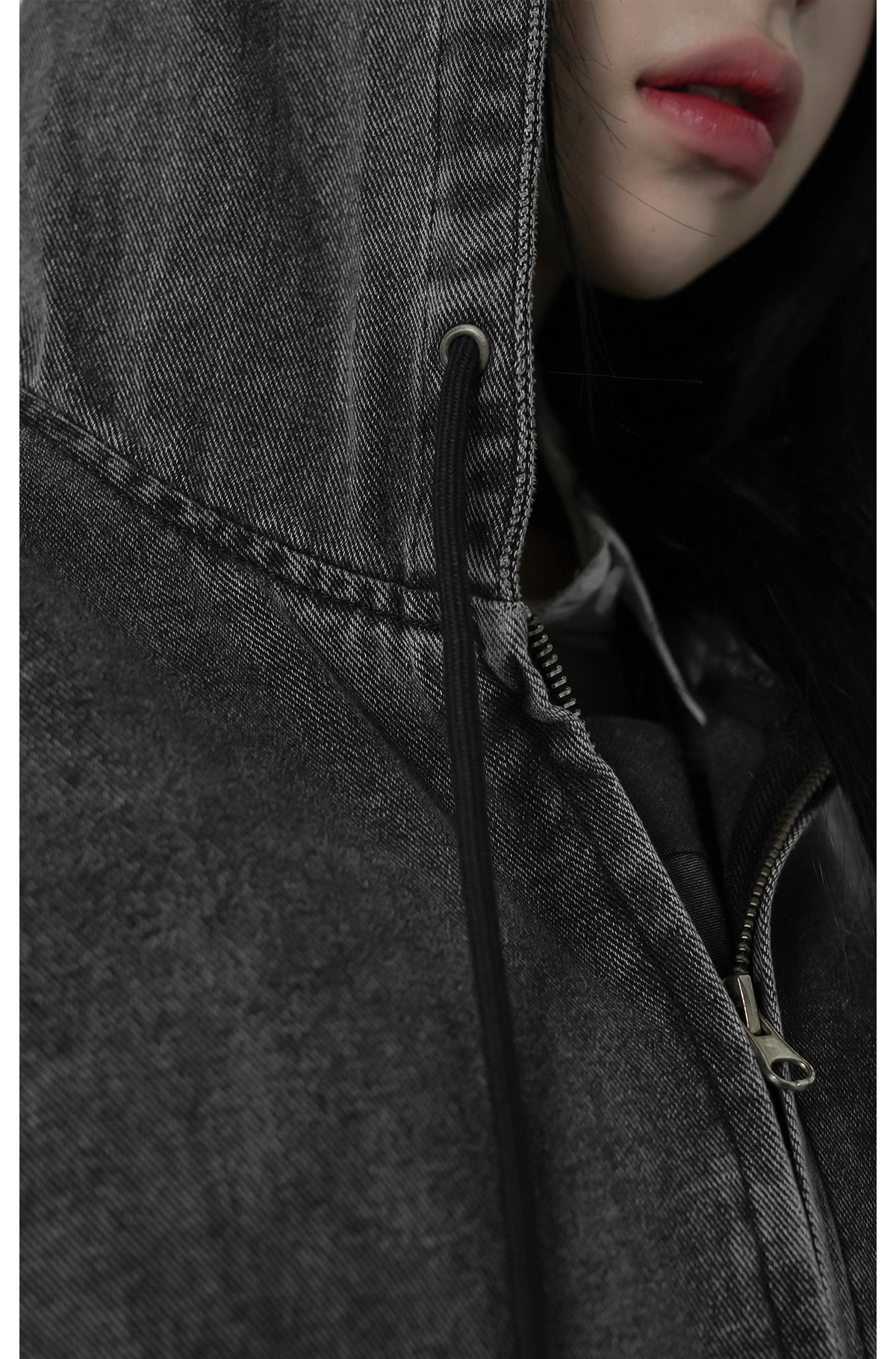 【Binary01】Runc Two-way Denim Hood Jumper〜デニムジャンパー Binary01】Runc Two-way Denim Hood Jumper〜デニムジャンパー