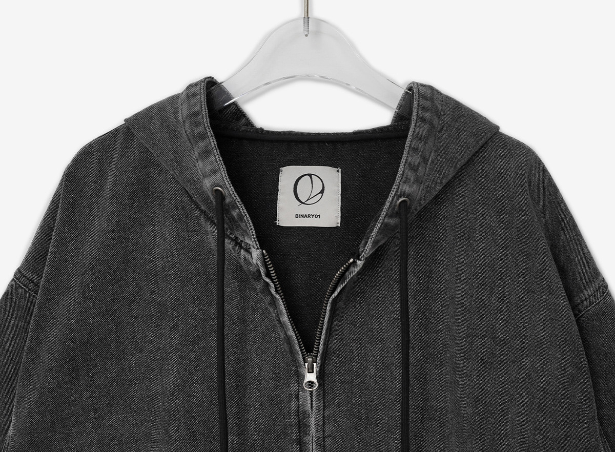 Binary01】Runc Two-way Denim Hood Jumper〜デニムジャンパー