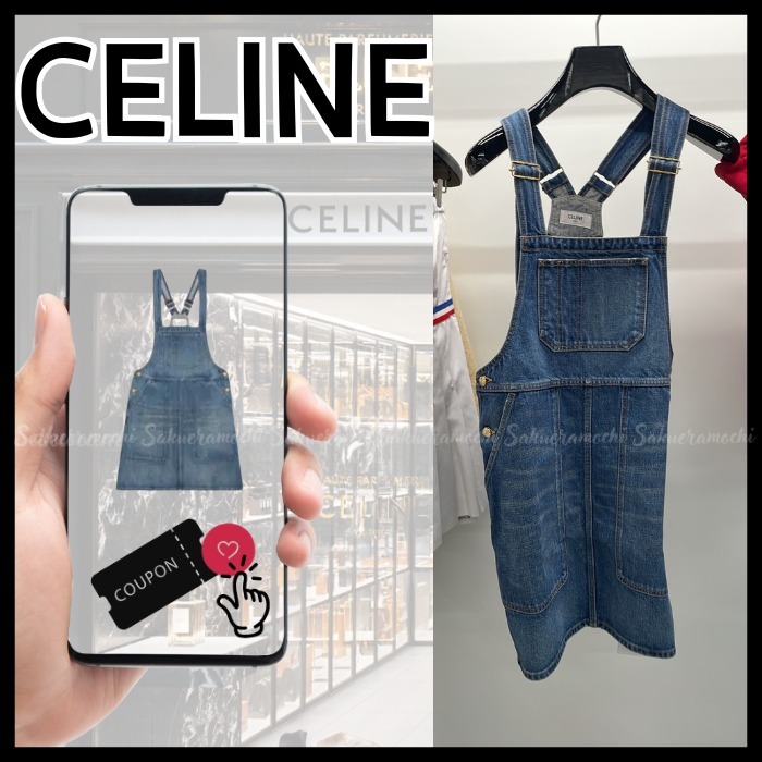 【CELINE】超可愛い☆lady's デニム オーバーオール スカート