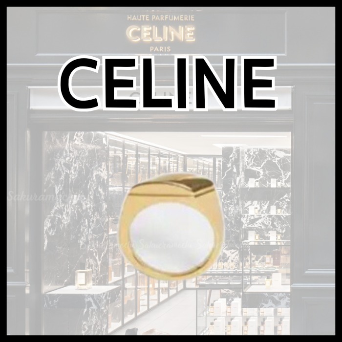 【CELINE】お洒落☆lady's トリオンフ リング ゴールド medium