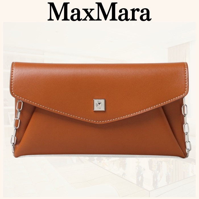 帽子に Max Mara クロスボディバッグ ロゴ チェーン ストラップ
