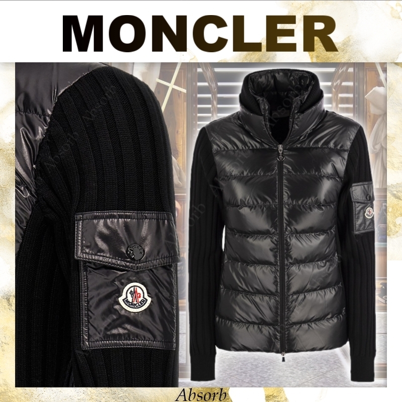 【NEW】MONCLER_women / ハイネック ダウンニットジャケット