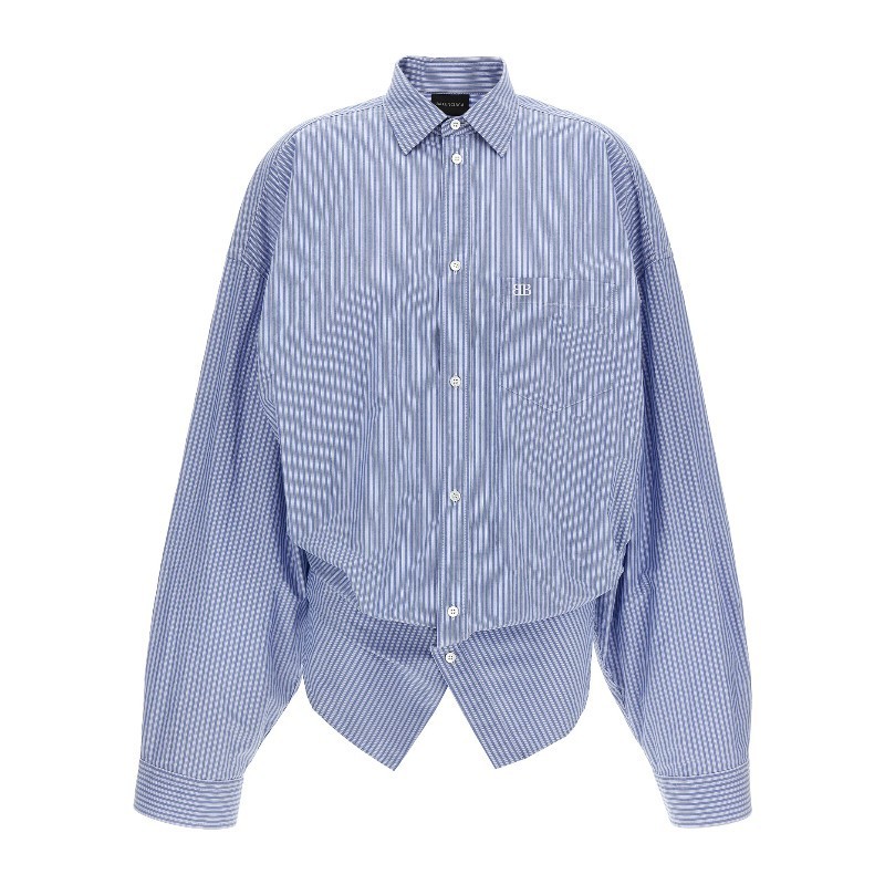 Tシャツ・カットソー BALENCIAGA FW24 'L/S Knotted' shirt (809158TRM26 4640)