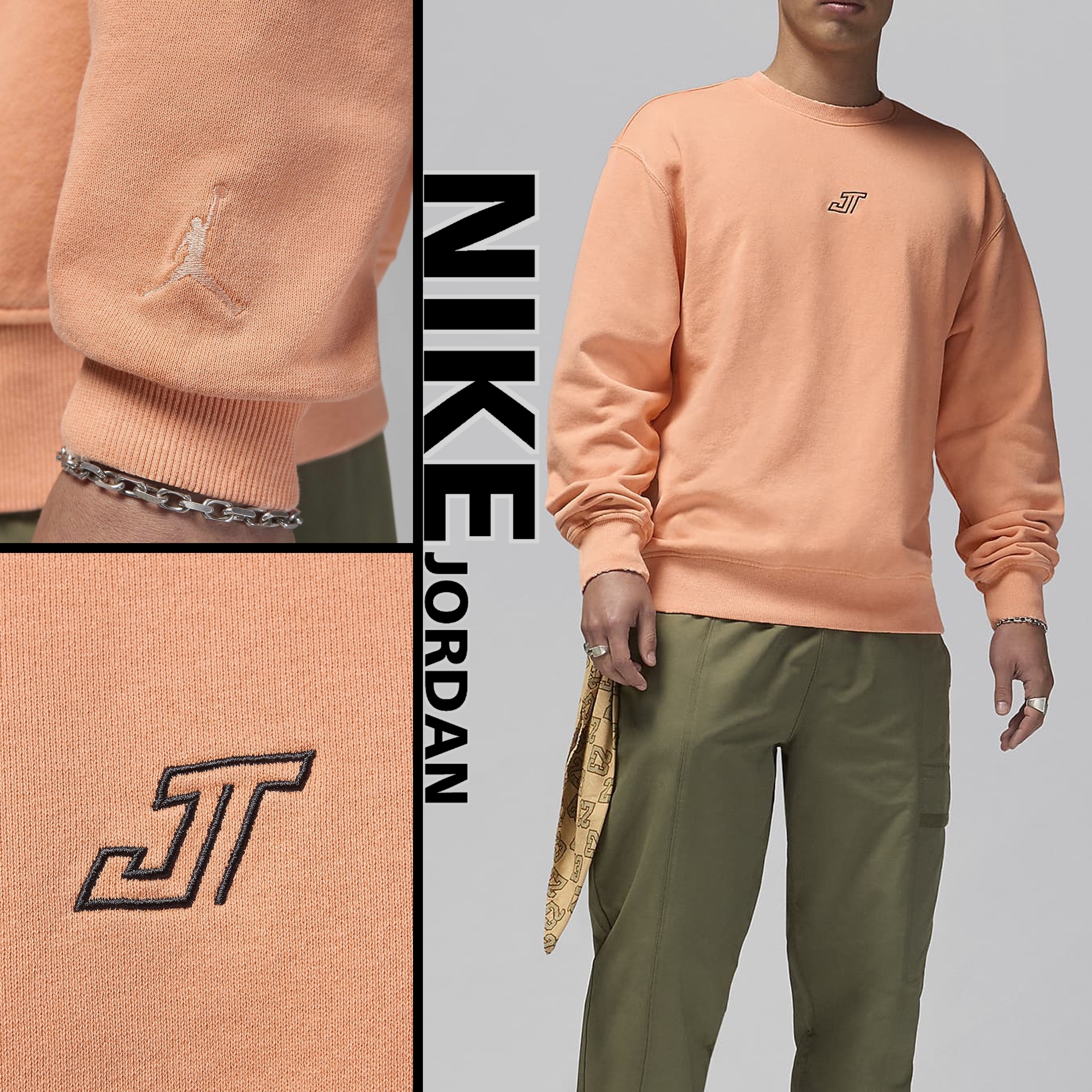 【NIKE】Tatum Men's Fleece Crew-Neck Sweatshirt