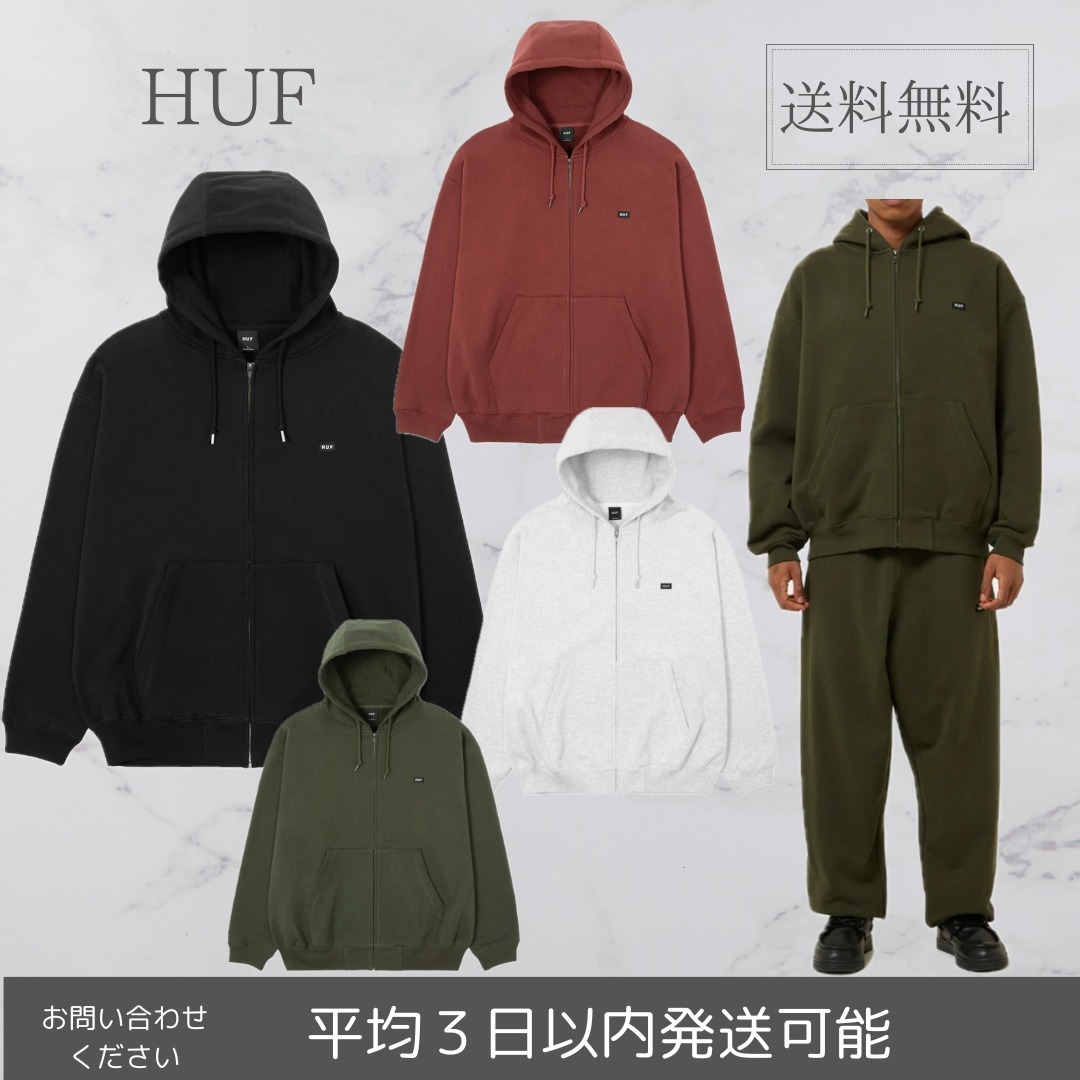 【HUF】CLASSIC FLEECE FULL ZIP HOODIE