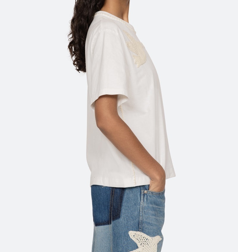 最新作【Sea NEW YORK】手編みモチーフが素敵☆エコ Tシャツ 最新作【Sea NEW YORK】手編みモチーフが素敵☆エコ Tシャツ