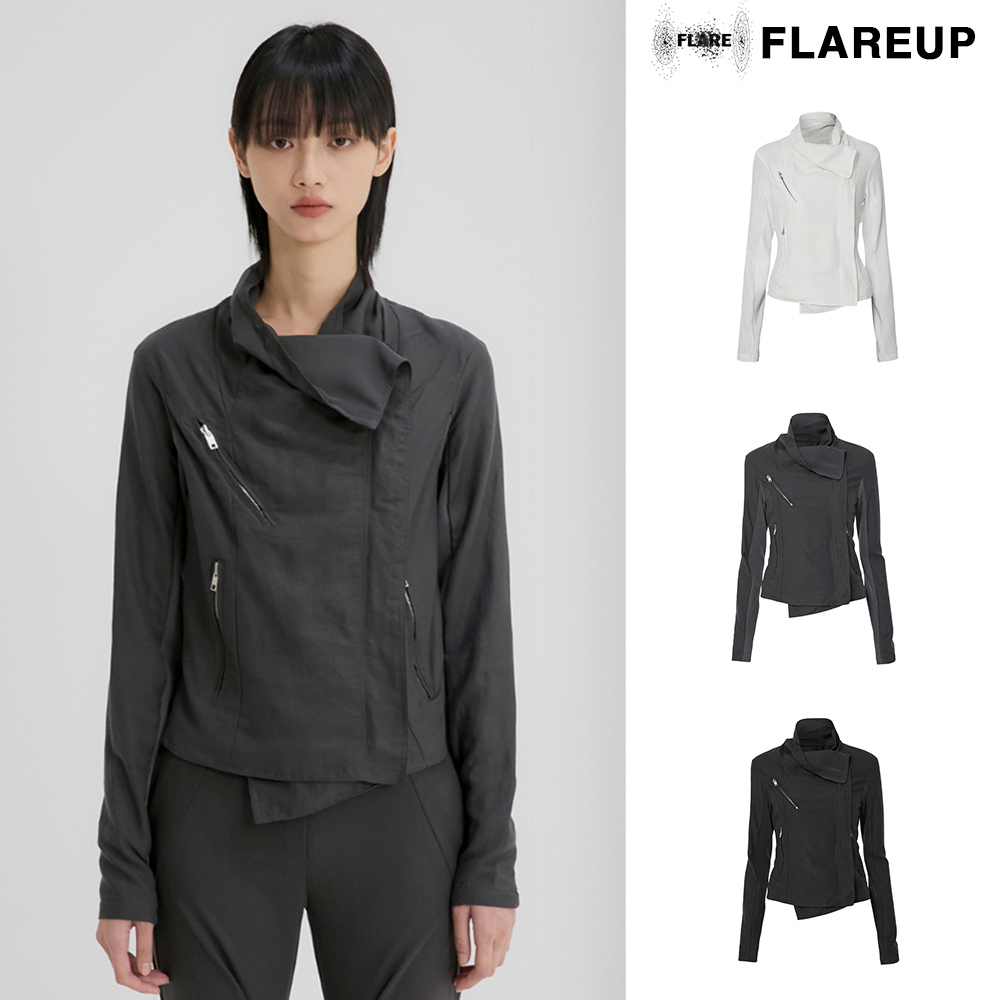 【FLAREUP】24FW★ Asymmetrical Biker Jacket