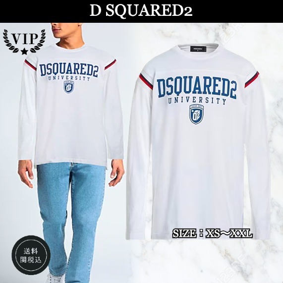 VIP価格☆【D SQUARED2】ロゴ UNIVERSITY Tシャツ (送料関税込)