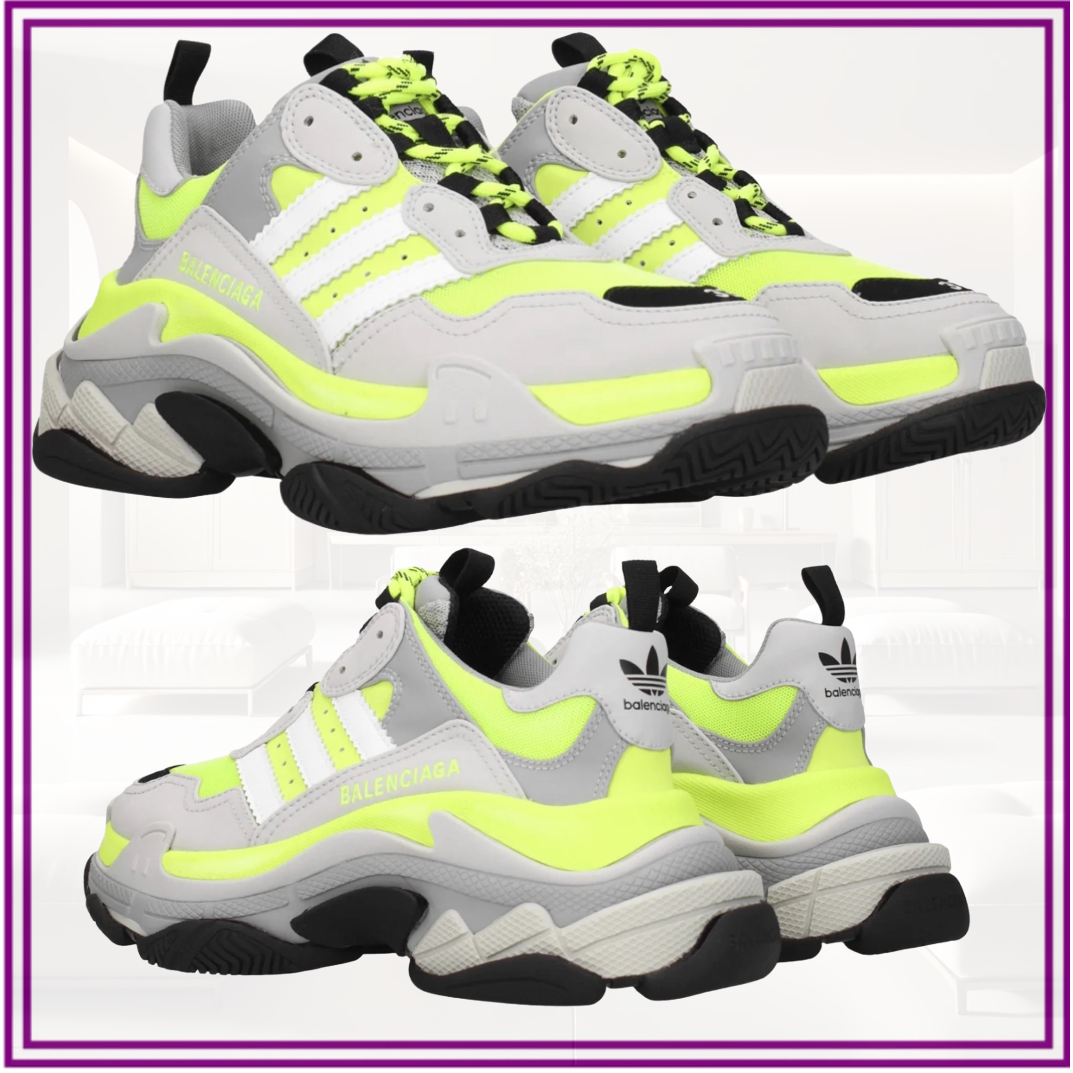 最高峰の快適[バレンシアガ×adidas] Triple S スニーカー