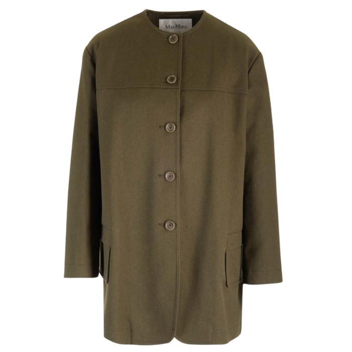【Max Mara】ピュアコットン オーバー ジャケット クルーネック