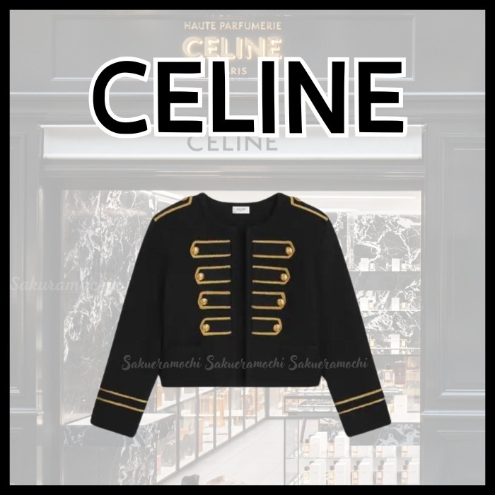 【CELINE】お洒落☆lady's ミリタリー カーディガン ジャケット