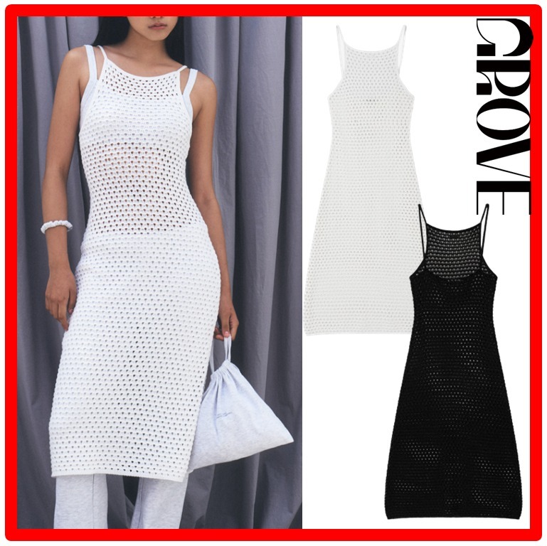☆韓国の人気☆【GROVE】☆WYLER HALTER-NECK KNIT ONE-PIEC.E☆