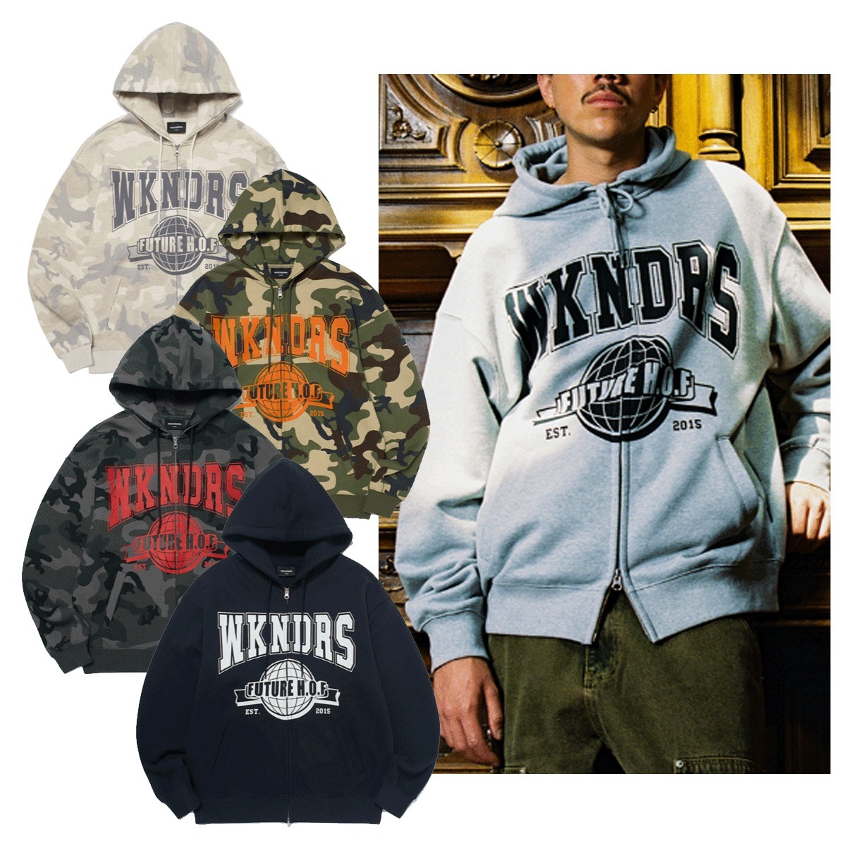 パーカー・フーディ WKNDRS H.O.F ZIPUP HOODIE SA416