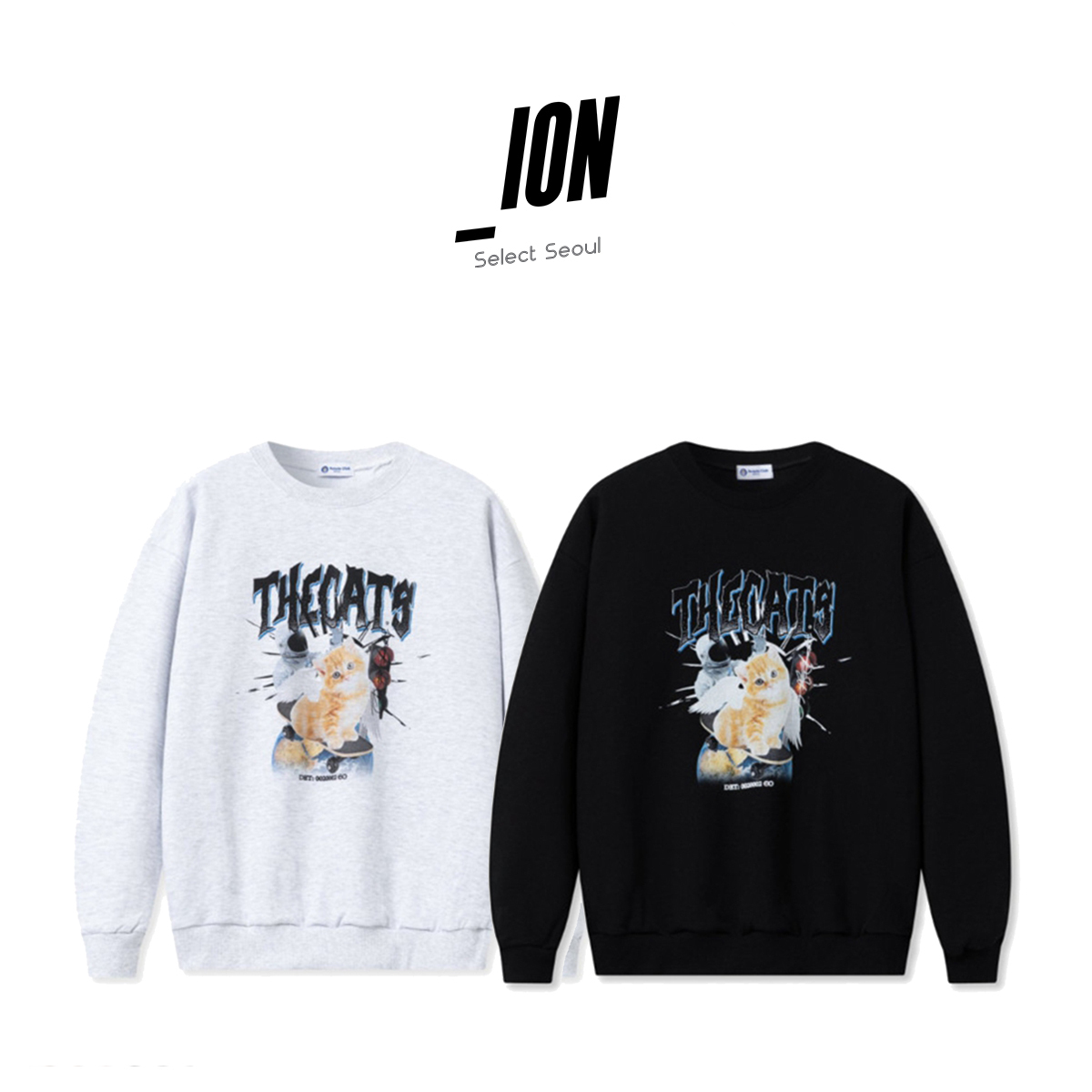 【IONSEOUL】The Cats Long Sleeve T-Shirts 4JH544