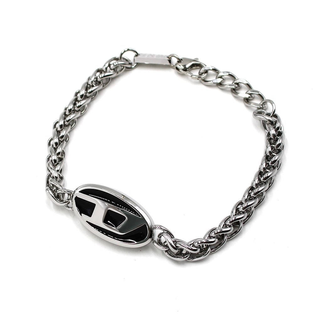DIESEL ブレスレット DX1469040 SILVER/BLACK Men's