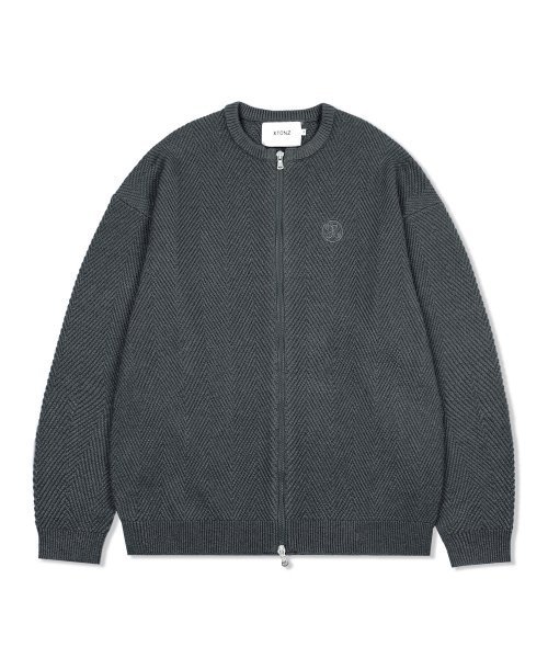 アウターその他 XTONZ XTK060 Dunstan knit zip-up CHARCOAL xtk060bk