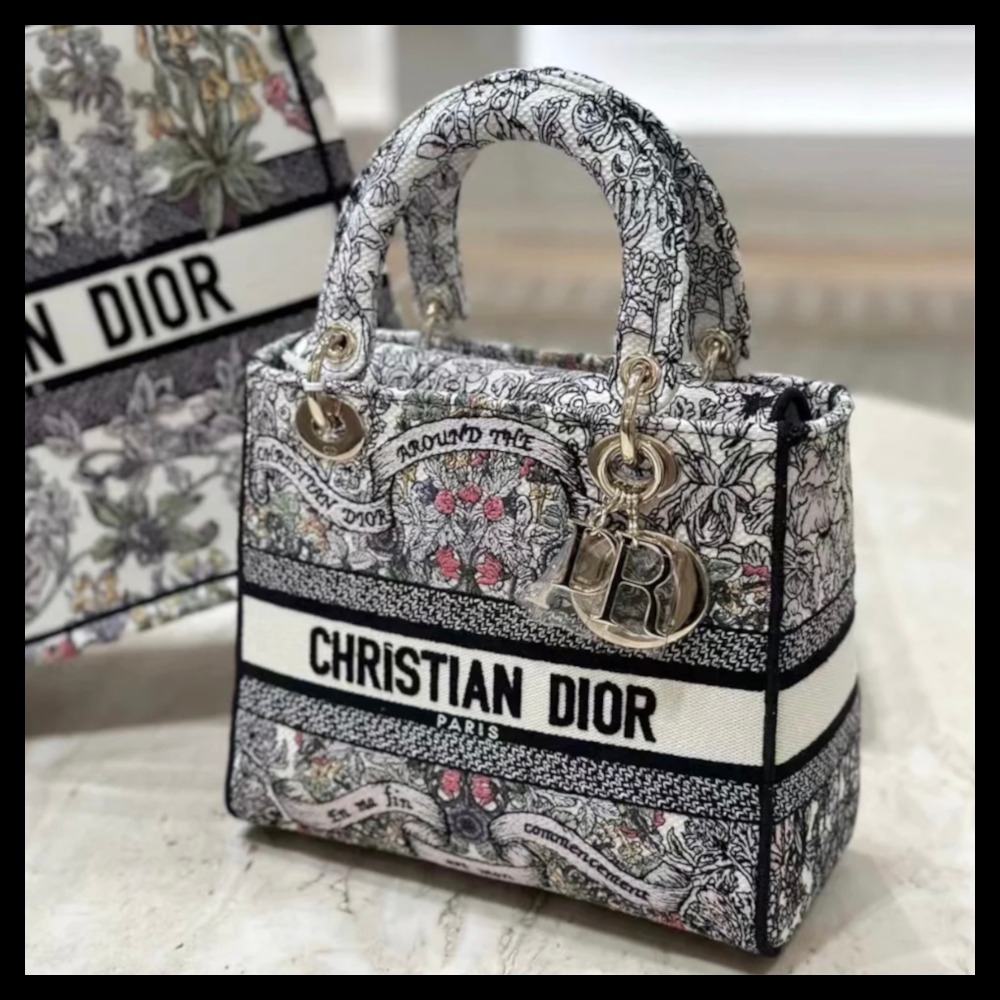 【華やかなコーデに♪】Dior★Lady D-Lite バッグ ミディアム
