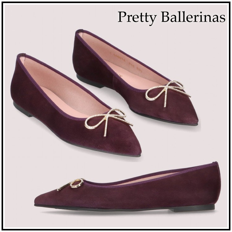 Pretty Ballerinas♪スエード製 ポインテッドトゥ バレリーナN