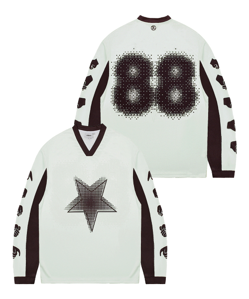 トップスその他 XTONZ XTT064 Finger Star Jersey Long Sleeve WHITE XTT064WH