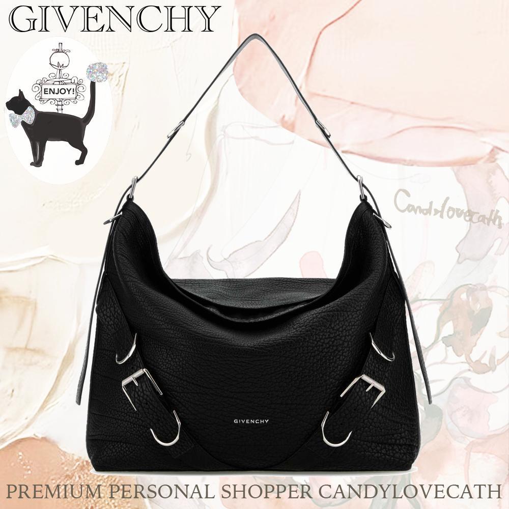トートバッグ GIVENCHY Black Leather Large Voyou Shoulder Bag