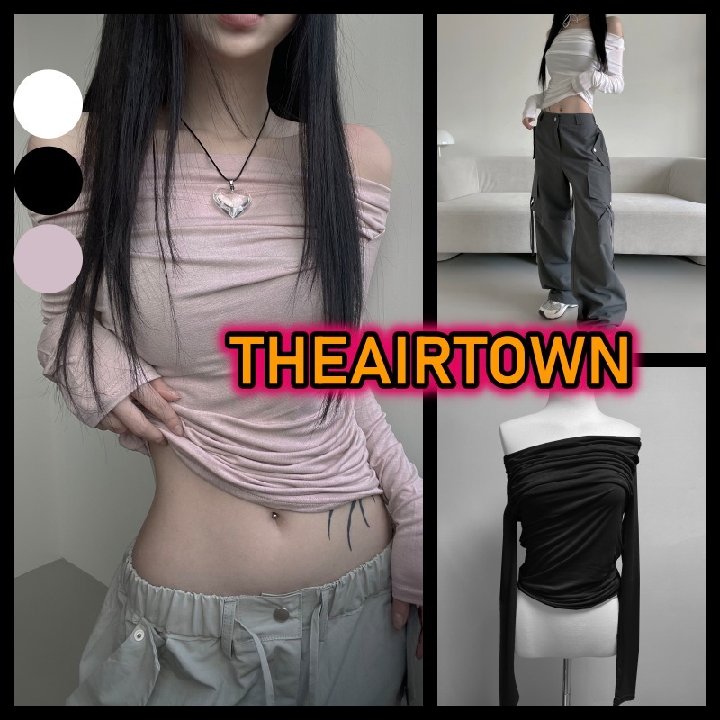 【ジエアタウン】boteneck shirring top★追跡可