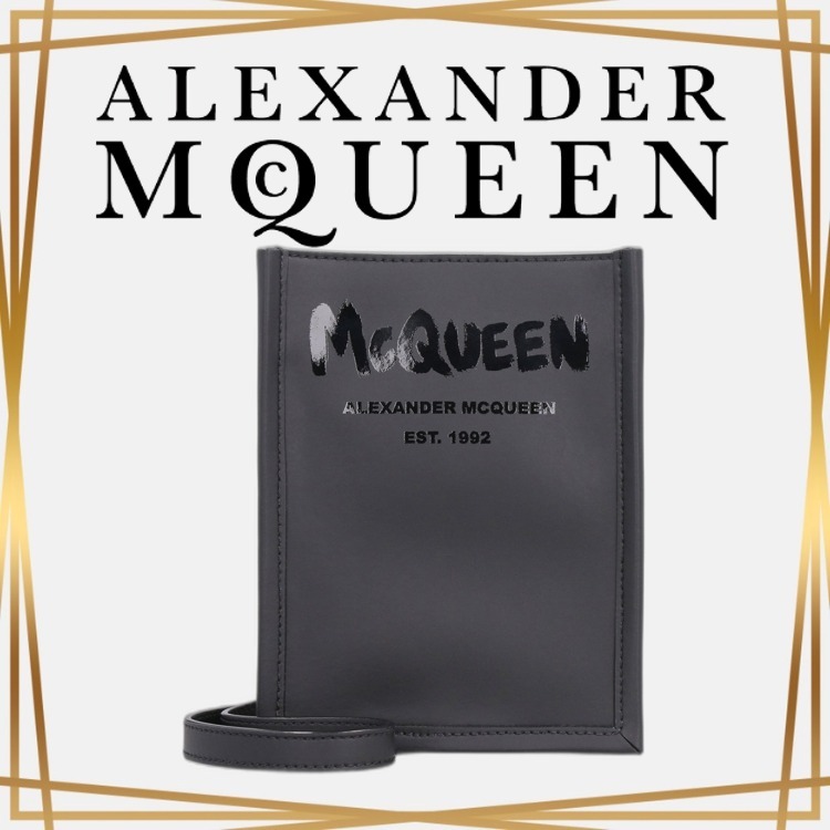 AlexanderMcQueen ロゴプリント エッジ ミニクロスボディバッグ