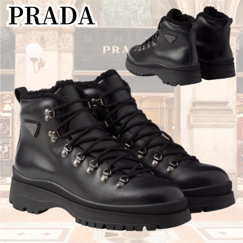 PRADA*洗練されたスタイルを演出する*ブリクセン レザーブーツ
