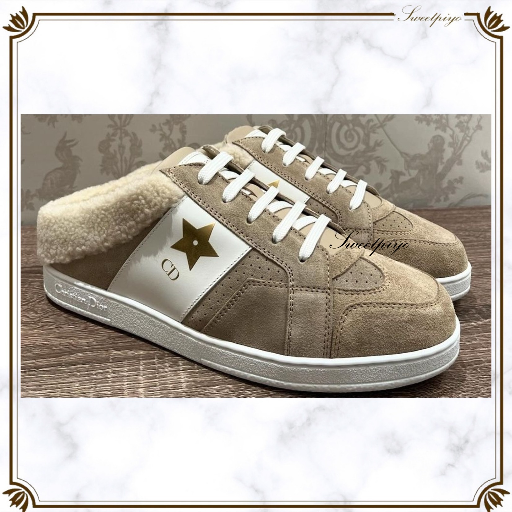 Dior☆スニーカー スター ロゴ スエード オープンバック