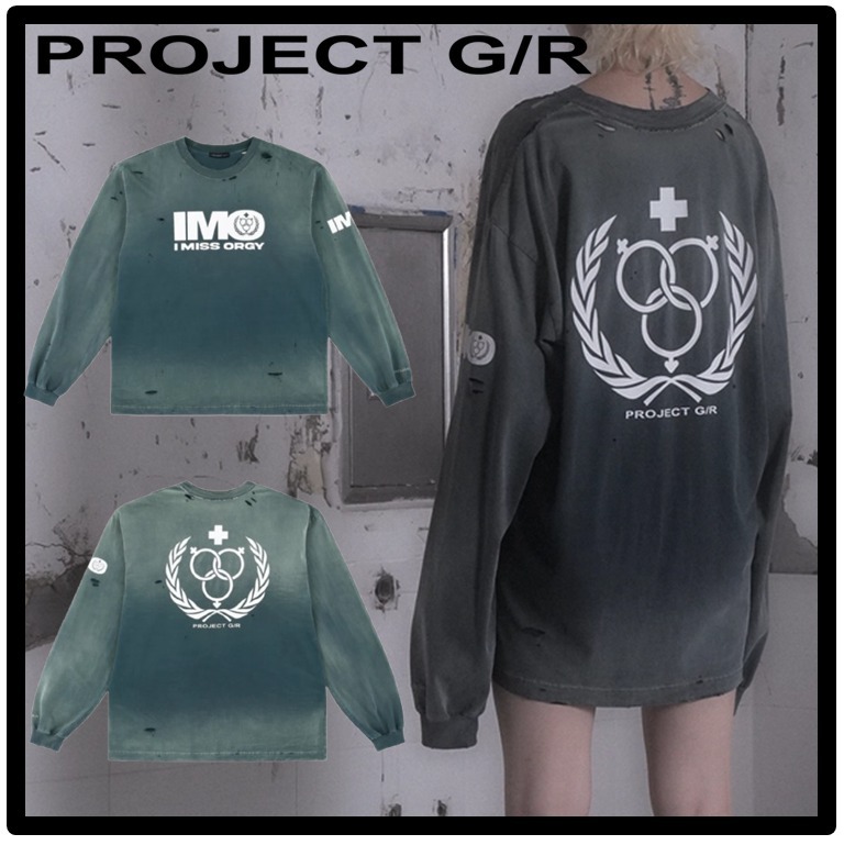 ★関税込★Project G/R★IMO Washed Long Sleeve Blue Green★