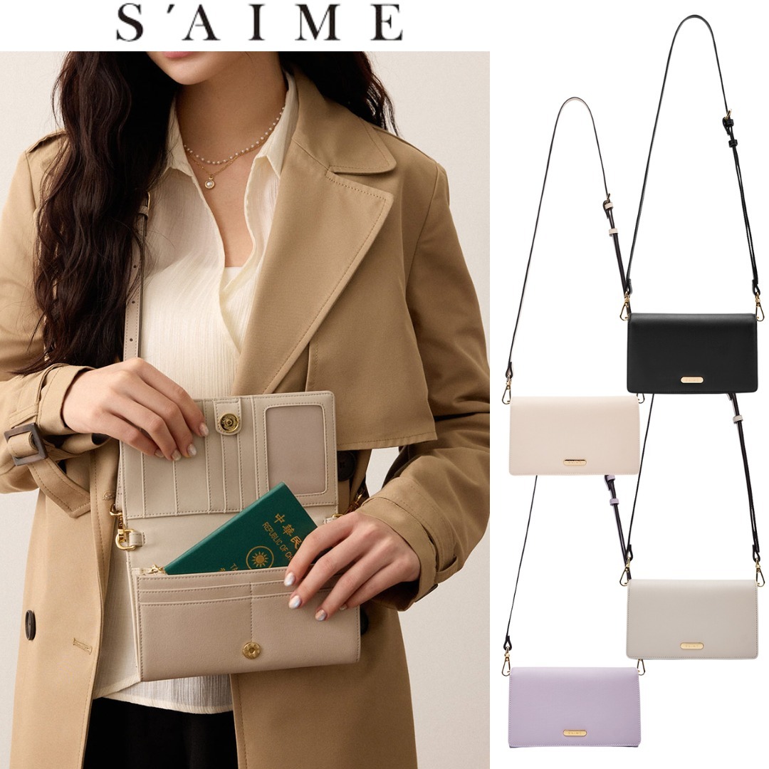 台湾 S’AIME 本革 RFID 盗難防止パスポート ユニバーサルバッグ