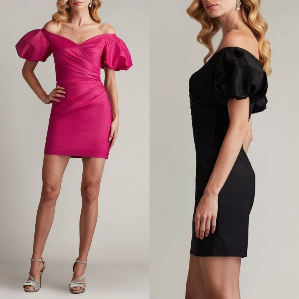 TADASHI SHOJI タダシ ショウジ パフスリーブ ミニドレス