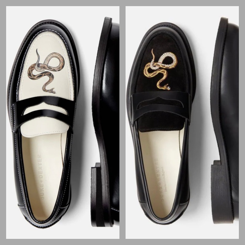 【Duke + Dexter】Wilde Snake Penny Loafer - Men's