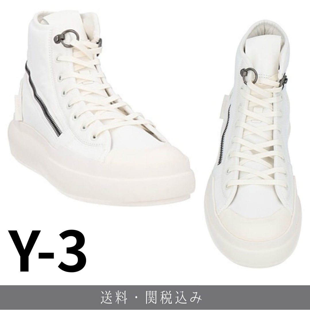 Y-3 ロゴ ハイカットスニーカー ワイスリー 送料関税込み