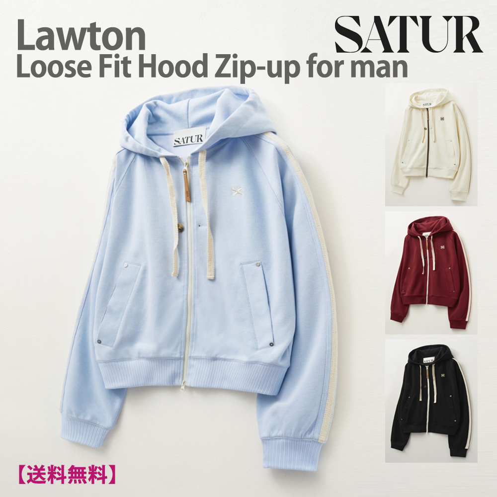 [24FW]★SATUR★Lawton Loose Fit Hood Zip-up★ジップアップ★